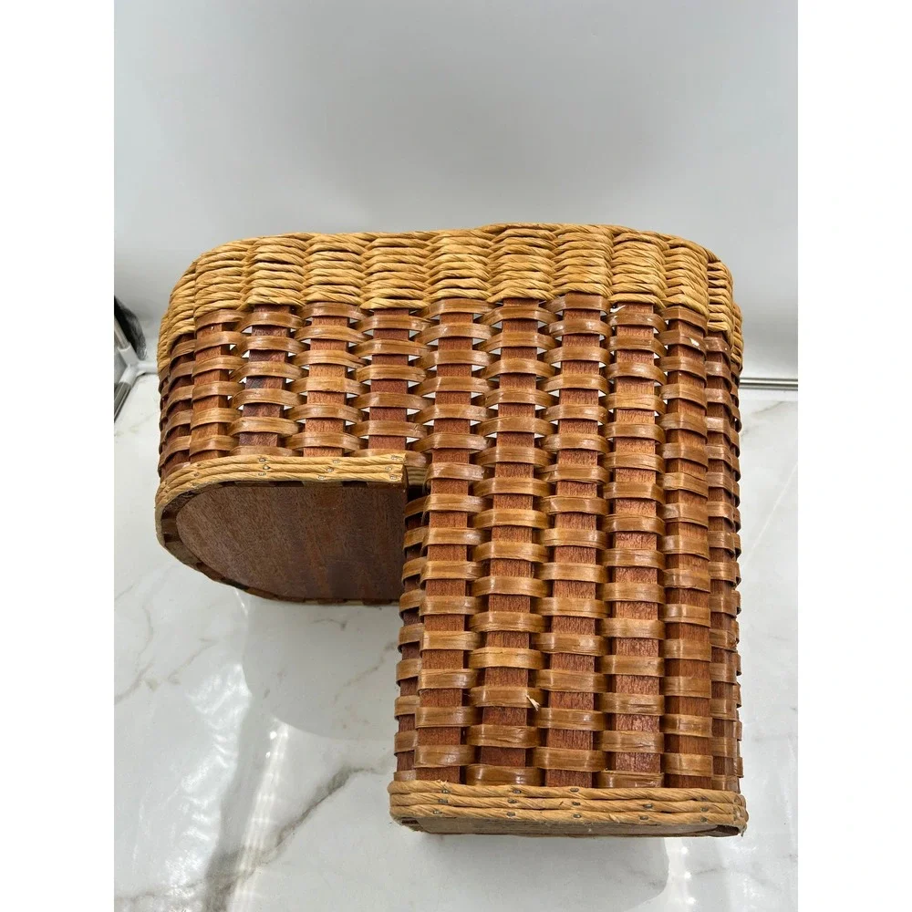 Mixon Family Baskets Handmade Wood Stair Basket Woven Step Storage Handle 2002